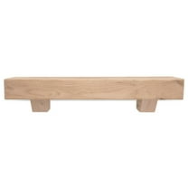 60 in. Unfinished Rustic Fireplace Mantel with Corbels