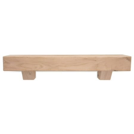 48 In Rustic Unfinished Fireplace Mantel With Corbels Walmart Com
