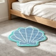thumbnail image 6 of Seashells Bathroom Rug, Ocean Decor Shell Bath Mat Gifts, Cute Seashell Shaped Bath Rugs for Sea Room Decor, Machine Washable & Non-Slip Bath Mat, 16x16 Inch, 6 of 7