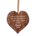 thumbnail image 2 of fuyuli Wooden Plaque Mother's Day Gift Pendant Handicraft,Wooden Hanging Heart Mother's Day Gift, Mother'S Day Gifts For Mom(Brown - 3.9×3.9in), 2 of 6
