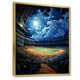 thumbnail image 2 of Designart "Night Game Modern Stadium Brilliance II" Cityscapes Floater Framed Canvas Print, 2 of 7