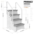 thumbnail image 3 of Betisef Pool Ladder above Ground, Heavy Duty 4-Step Pool Ladder with Dual Handrails and Non-Slip Steps, 500 LBS Load Capacity, for 46-58 Inch, 3 of 9