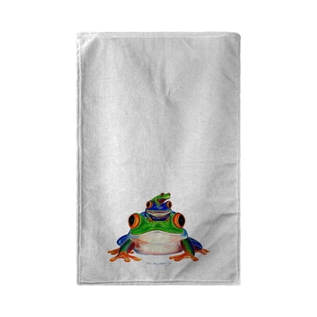 Betsy Drake Interiors Stacked Frogs Beach Towel