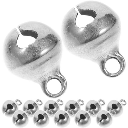 Hemoton 100pcs Mini Bell For Dog Collar Training Pet Pendant Accessories Shiny Round Bell Charms Gold Bell Charms Christmas Bells Jewelry Supplies