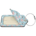 thumbnail image 2 of Disketp 4 Pcs Luggage Tag For Suitcase,Cute Panda Flying In The Sky Leather Baggage Tag With Stainless Steel Loop Privacy Cover For Women Men Girls, 2 of 5