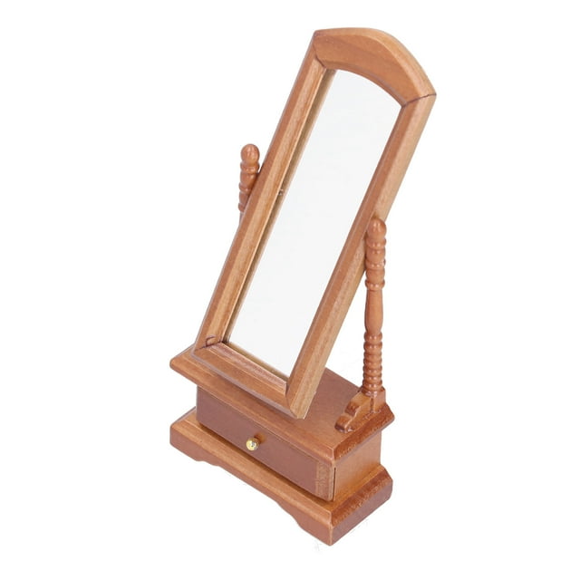 Espejo De Tocador Para Casa De Muñecas 1:12, Espejo De Tocador Elegante, Portátil, Compacto, Simulado Y Realista, Con Cajón Para El Hogar Y El Jardín De Infantes