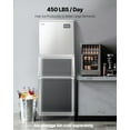thumbnail image 3 of VEVOR Commercial Ice Maker Machine - Head, 450 Lbs/Day Stainless Steel Ice Machine with Scheduled Ice-Making, Self-Cleaning, Adjustable Thickness, 3 of 9