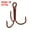 Red, variant on 6# 0.75" Treble Fish Hooks Carbon Steel Bend Hook with Barbs, Black 50 Pack