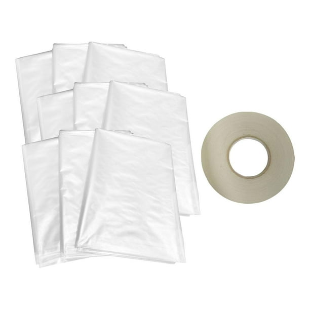 Kit de protección térmica de eficiencia energética con película aislante retráctil transparente para ventanas 9 piezas