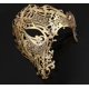 thumbnail image 2 of Máscara de metal de calavera de oro negro Diamante de imitación de Halloween Media cara Mascarada veneciana Hombres Mujeres blancas Máscara de fiesta de filigrana de calavera A Gao Jinjia LED, 2 of 2