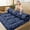 Blue, variant on Thicken Cooling Mattress Topper - 1000GSM Japanese Tatami Style, Non Slip Foldable Roll Up, Full/Queen/King Sizes for Student Dorm/Camping/Couch Bed
