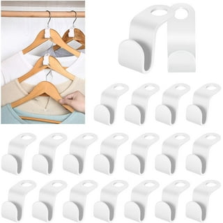 LIZMSIE 20PCS Space Saving for Hangers, Space Savers Bear-Shaped with  Triangles for Hangers, Clothes Hanger Connector Hooks, Hanger Extender for  Heavy