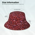 thumbnail image 3 of KLL Red Glitter Bucket Hat for Women Men Packable Travel Beach Sun Hat Outdoor Rave Accessories Reflective Fisherman Cap, 3 of 7