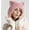 Pink, variant on Kiplyki Wholesale Women's Winter Knitting Hat Cute Ear Hair Ball Ear Protector Hood With Velvet Thickened Thermal Cap