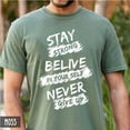 thumbnail image 4 of Stay Strong Believe in Yourself Never Give Up T-Shirt, Motivational Oversized Tee for Women Men, 4 of 7