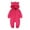 Red, variant on Chenyin Newborn Baby Cotton Onesies Jacket for Girls Boys Hooded Jumpsuit Infant Long Sleeve Rompers Cartoon Snowsuit Outwear Fall Winter Outfits for 0-14 Months