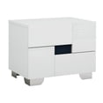 thumbnail image 2 of 18" Superb White High Gloss Nightstand, 2 of 2
