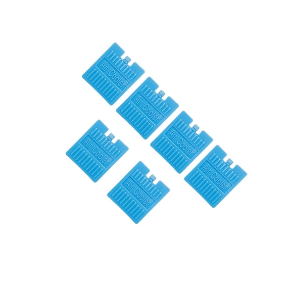 tamizeot 6 Pcs Packs de Congélation Éléments de Refroidissement Blocs de Congélation Glace de Voyage pour Pique-Nique Bleu 14.5x13x1.5cm