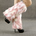 thumbnail image 3 of Women Leg Warmers Colorful Furry Faux Fur Fashion Appearance Stretchy Boot Covers for Daily Wear, 3 of 8
