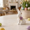 thumbnail image 5 of Cute Ceramic Bunny with Butterfly Design, Hand-Painted Rabbit Statue for Home Living Room Desk Shelf, Easter Spring Birthday Gift for Girlfriend, 5 of 5