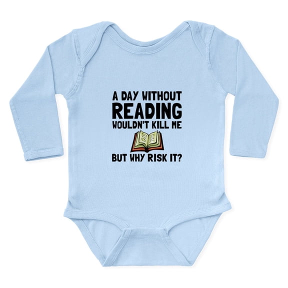 CafePress - Risk It Reading Body Suit - Long Sleeve Cotton Baby Bodysuit