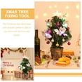 thumbnail image 4 of TABLZONE Plastic Christmas Tree Stand in Coffee Color with Stable Base for Indoor Holiday Decor and, 4 of 6