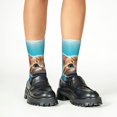 thumbnail image 4 of Rocae Underwater Diving Cat for Girls Boys Crew Socks,Children's Socks, Kids Socks, Toddler Socks: Daily Wear with Kids School Uniform, 4 of 5