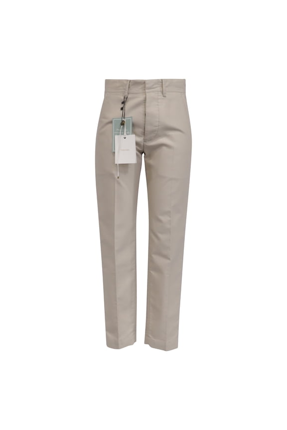 Pre-Owned Tom Ford High-Rise Tailored Trousers in Ivory Cotton