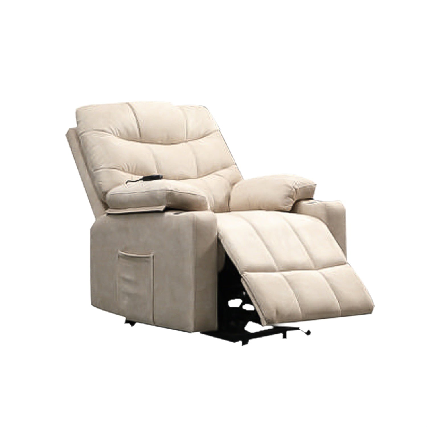 Kadyn Modern Lift Chair, Fabric Lift Chairs Recliners for the Elderly, Electric Recliner Chairs with Modern Padded Arms and Back, Ivory