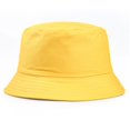 thumbnail image 1 of All Seasons Bucket Hat Exquisite Fishermen Caps Stylish Headwear Fashion Accessory with Solid Color for Outing Travel Wearing Yellow, 1 of 8
