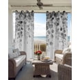 thumbnail image 4 of Grey Eucalyptus Blackout Curtains 84 Inches Long for Bedroom, Spring Botanical Weeping Plant Aesthetic Thermal Insulated Room Darkening Black Out Window Curtain Panels Grommet Drapes for Living Room, 4 of 8