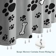 thumbnail image 6 of Paw Prints and Bones Shower Curtain 36"x72" ,Bathroom Decorative Shower Curtains Set with 12 Hooks,Modern Waterproof Washable Shower Curtain, 6 of 6