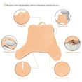 thumbnail image 6 of Nestl Reading Pillow, Medium Bed Rest Pillow with Arms for Kids Teens & Adults – Premium Shredded Memory Foam TV Pillow - Apricot Buff Orange, 6 of 9
