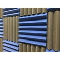 thumbnail image 2 of 2x12x12-12PK BLUE/CHARCOAL Acoustic Wedge Soundproofing Studio Foam Tiles Panels, 2 of 3