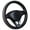 Black + Red, variant on Naierhg Stylish Car Vehicle Faux Leather Anti-Slip Steering Wheel Wrap Cover Protector