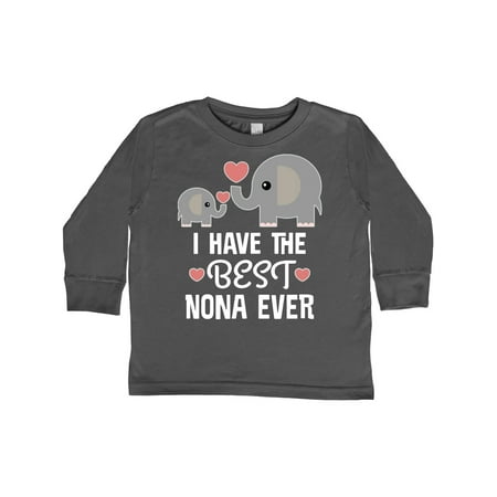 

Inktastic Best Nona Ever Grandchild Gift Gift Toddler Boy or Toddler Girl Long Sleeve T-Shirt