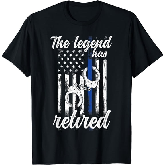 The Legend Has Retired Police Officer Retirement Vintage T-Shirt
