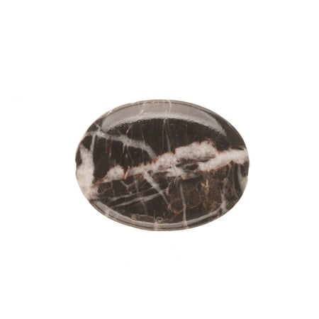 - Flat Black Agate Oval Beads Semi Precious Gemstones Size: 40x31mm Crystal Energy Stone Healing Power for Jewelry Making