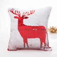 thumbnail image 5 of Rojo de lentejuelas copo de nieve Reno letra patrón sofá decoración del hogar fundas de almohada de coche funda de almohada suave funda de almohada 40x40cm kenally JR0775-04, 5 of 5