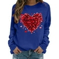 thumbnail image 5 of GaThRRgYP Womens Trendy Hoodie for A Casual Look,Women's Winter Day Fashion Printed Round Neck Long Sleeved Hoodie without Hat Blue M, 5 of 8