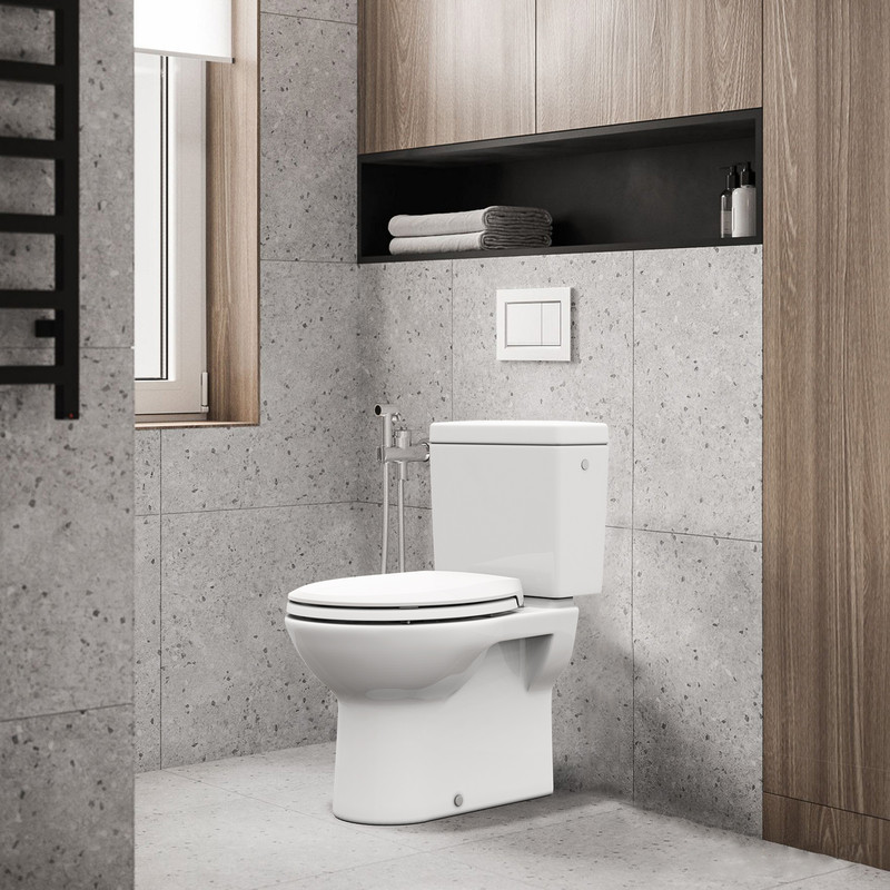 Durable Round Toilet Seat with Slow Soft Close - Easy to Install and Clean, Never Loosens - White, Fits Most Round Toilets