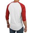 thumbnail image 2 of Men's Basic Raglan 3/4 Sleeve Tee Shirts Baseball Solid Athletic Crew Neck, 2 of 5
