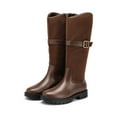 thumbnail image 3 of BURUDANI Girls Knee-High Buckle Riding Boots Fashion Boots for Little & Big Kids, 3 of 6