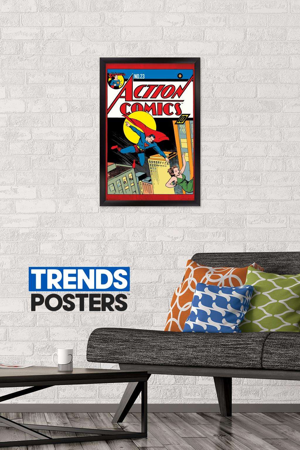 DC Comics - Superman - Action Comics 23 Wall Poster, 14.725" x 22.375", Framed