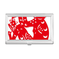 thumbnail image 1 of Papercut Zodiac Monkey China Flowers Business Card Holder Case Pocket Box Wallet, 1 of 3
