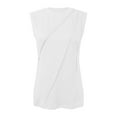 thumbnail image 4 of DuoJiaJ Women's Summer Solid Round Neck Sleeveless Loose T Shirt Women’s Plus Size Long Sleeve T-Shirts White, 4 of 4