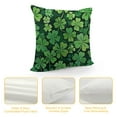 thumbnail image 4 of Creowell  Pillowcase St Patrick's Day Truck Green  Square Throw Pillow Covers Protector Pillow Sham Clover Green Leaves Spring Shamrock Pillow Case with Zipper, 4 of 5