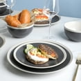 thumbnail image 5 of Stone Lain Serenity Rustic Stoneware Small Plate Replacements, 4 Count, Gray and Cream, 5 of 6