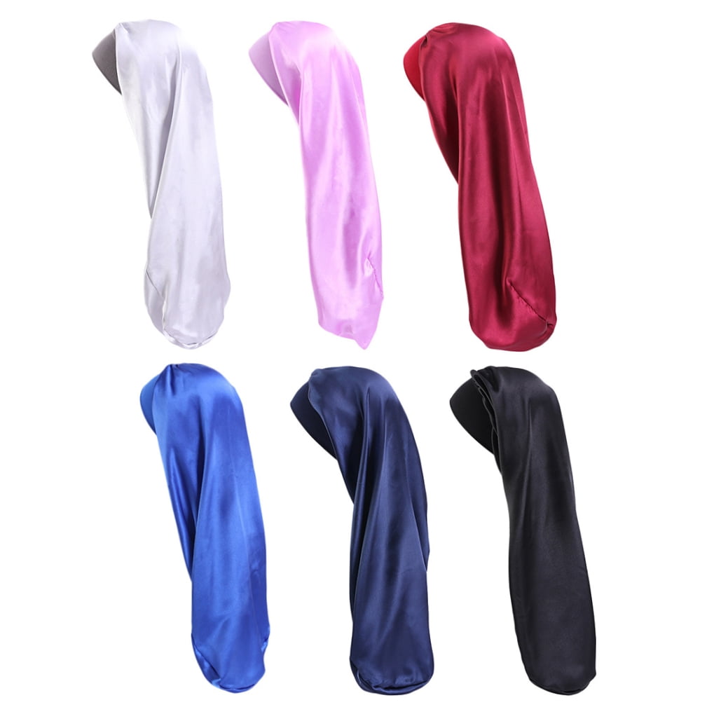UPKOCH Satin Sleeping Cap with High Elasticity for Women in Assorted Colors Lightweight and Breathable 6 Pieces