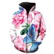 thumbnail image 1 of Sudadera con capucha y cremallera para hombre, con estampado de mariposas de dibujos animados, estilo Harajuku, hip hop, cuello redondo, ropa de gran tamaño para primavera y otoño, 1 of 6